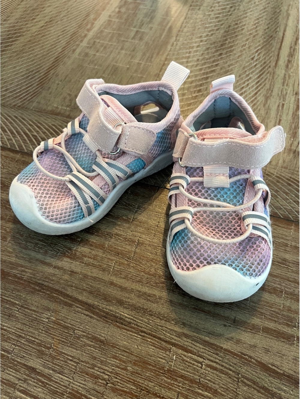 Robeez Toddler Girls' Multicolor Mesh pink/blue Water Shoe Size 12-18 Months